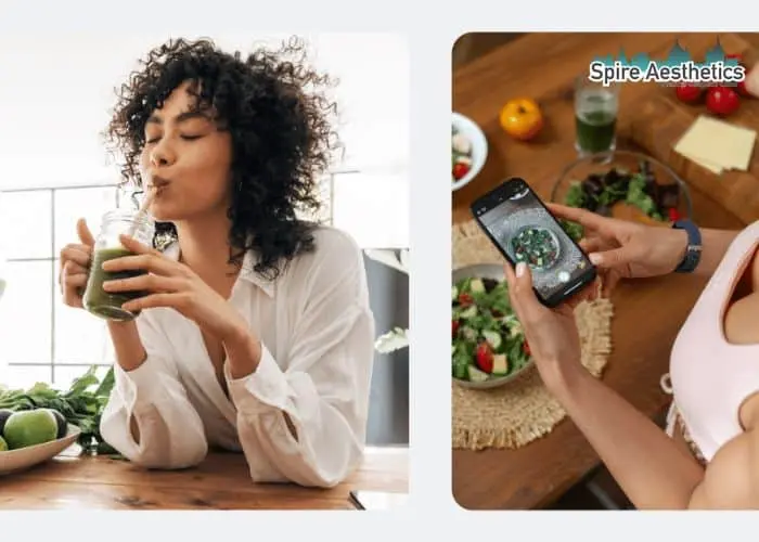 Image of woman looking into her diet and fat freezing Hickstead to improve her health
