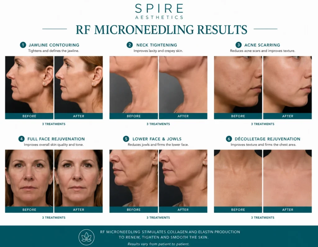 RF Microneedling Skin tightening Hickstead results