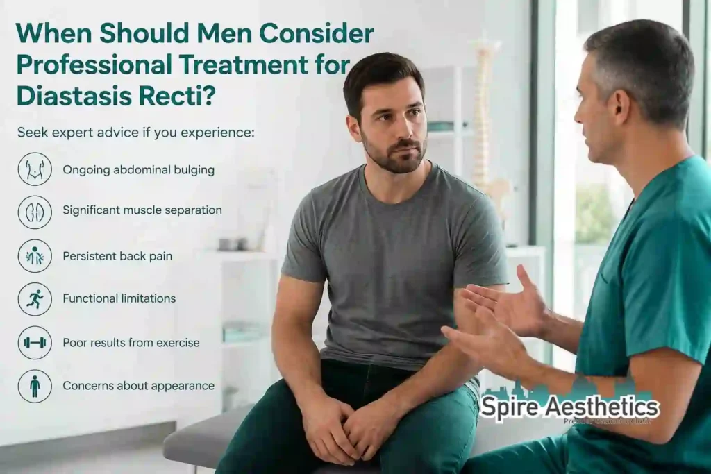 When Should Men Consider Professional Treatment for Diastasis Recti Hickstead?