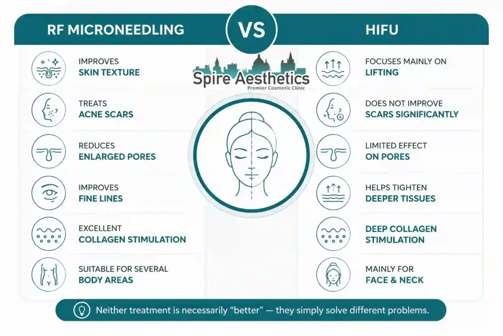 RF Microneedling vs HIFU: Which Treatment Gives Better Results Hickstead?